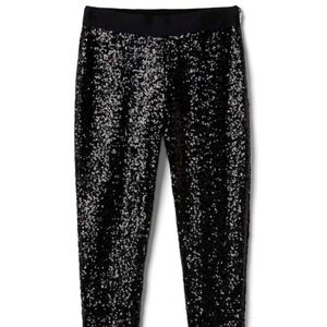 Black Sequined Pants